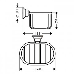 Axor Montreux Мыльница-короб, подвесная, цвет: хром
