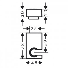 Hansgrohe Держатель ручного душа, настенный, цвет: хром
