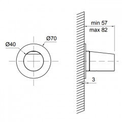 ANTONIO LUPI INDIGO Переключатель на 2 положения, внешняя часть, цвет графит