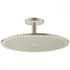 Axor ShowerSolutions Верхний душ, 350мм, 1jet, с держателем 100мм, потолочный монтаж, цвет: шлифованный никель