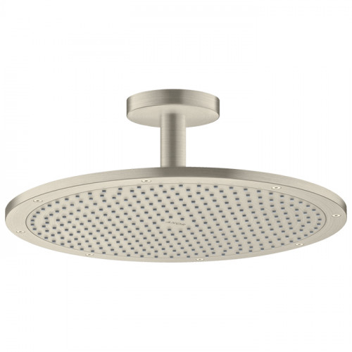 Axor ShowerSolutions Верхний душ, 350мм, 1jet, с держателем 100мм, потолочный монтаж, цвет: шлифованный никель