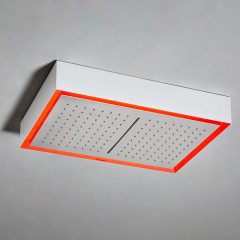 ANTONIO LUPI FUORIMETEO SLIM Верхний душ 520х350х90 мм., потолочный монтаж, с подсветкой, пультом и трансформатором, рама белая, лейка белая