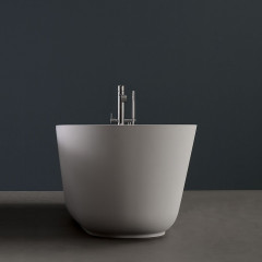 ANTONIO LUPI BAIA Ванна отдельностоящая 1850х900х500 мм., с нажимным донным клапаном, сифоном и гибким шлангом, Cristalplant, цвет белый