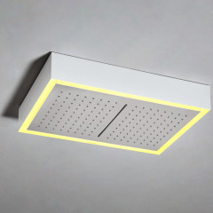 ANTONIO LUPI FUORIMETEO SLIM Верхний душ 520х350х90 мм., потолочный монтаж, с подсветкой, пультом и трансформатором, рама белая, лейка белая