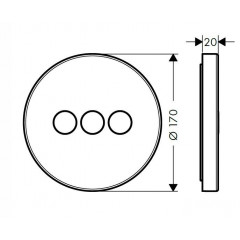Axor ShowerSelect Модуль с тремя запорными клапанами, внешняя часть, цвет: хром