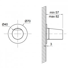 ANTONIO LUPI INDIGO Переключатель на 3 положения, внешняя часть, цвет графит