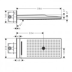 Axor ShowerSolution Верхний душ 250 x 580 3jet, цвет: хром