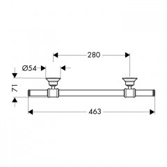 Axor Montreux Поручень подвесной, цвет: шлиф.никель