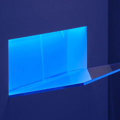 ANTONIO LUPI BATTIGIA Раковина встраиваемая в стену 900х515х607мм, с подсветкой, смеситель, донный клапан, сифон, Corian, стекло прозрачно, цвет белый