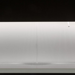 ANTONIO LUPI BATTIGIA Раковина встраиваемая в стену 900х515х607мм, с подсветкой, смеситель, донный клапан, сифон, Corian, стекло прозрачно, цвет белый