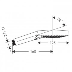 Axor ShowerSolutions Ручной душ 120 3je, 15 л / мин, цвет: хром