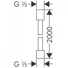 Axor Starck Шланг для ручного душа, 2,00 м, цвет: хром