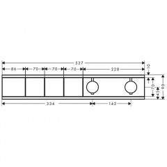 Hansgrohe RainSelect Термостат для душа, 3 источника, внешняя часть, цвет: белый матовый