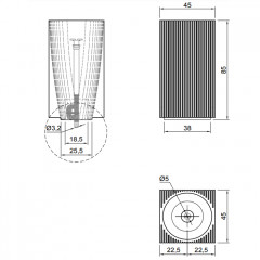 ANTONIO LUPI CONTROVERSO Раковина напольная 450x450x850 мм, слив в пол, с самотёчным донным клапаном, сифоном и гибким шлангом, Marmo Carrara