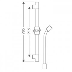 Axor Starck Штанга для душа, 0,9м, цвет: хром