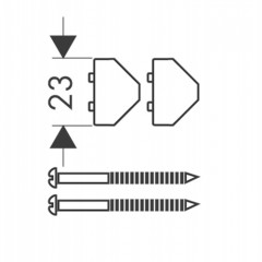 Axor Uno Угловой монтажный набор, цвет: хром