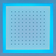 ANTONIO LUPI METEO Верхний душ 350x350x110 мм., встраиваемый в потолок, с подсветкой, пультом и трансформатором, рама белая, лейка зеркальная сталь