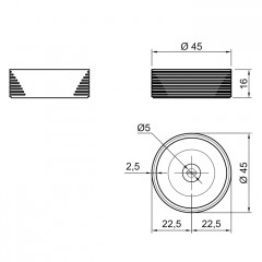 Antonio Lupi Introverso Раковина накладная 45хh45см, без отв под смес, без перелива, с д/клапаном (хром), мат-л: нат.камень, цвет: Marmo Carrara