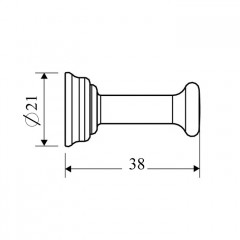 Axor Montreux Крючок одинарный, подвесной, цвет: хром