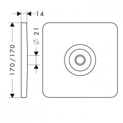 Axor Citterio M Панель для верхнего душа, цвет: хром