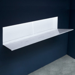 ANTONIO LUPI BATTIGIA Раковина встраиваемая в стену 1800х515х607 мм, с подсветкой, смеситель, донный клапан, сифон, Corian, мрамор Carrara, цвет белый