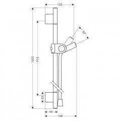 Axor Uno Штанга для душа, 0,9м, цвет: хром