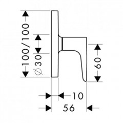Axor Citterio M, Запорный вентиль СМ, цвет: хром