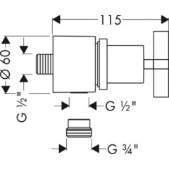 Axor Citterio 39883000 Подключение для душа (хром)