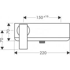 Axor Citterio Смеситель для душа, настенный монтаж, цвет: хром