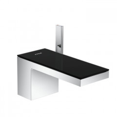 Axor MyEdition Смеситель для раковины, на 1 отв., излив 200мм, с донным клапаном, цвет: хром/черное стекло