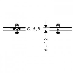 Axor Universal Комплект креплений для двустороннего монтажа на стекле, цвет: хром