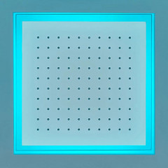 ANTONIO LUPI METEO Верхний душ 350x350x110 мм., встраиваемый в потолок, с подсветкой, пультом и трансформатором, рама белая, лейка белая