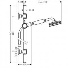 Axor Montreux Душевой набор, цвет: никель шлифованный