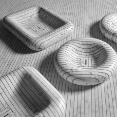 Antonio Lupi Gessati Раковина накладная, овальная, 45х60см, без отв под смес, без перелива, с д/клапаном (хром), мат-л: нат.камень,цвет: Marmo Carrara