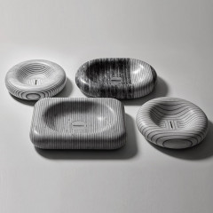 Antonio Lupi Gessati Раковина накладная, овальная, 45х60см, без отв под смес, без перелива, с д/клапаном (хром), мат-л: нат.камень,цвет: Marmo Carrara