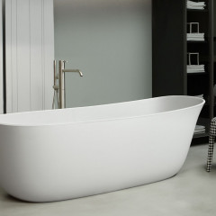 ANTONIO LUPI DAFNE Ванна отдельностоящая 1700х716х560 мм., с донным клапаном (белый матовый), сифоном и гибким шлангом, Cristalplant, цвет белый