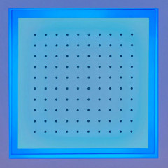 ANTONIO LUPI METEO Верхний душ 350x350x110 мм., встраиваемый в потолок, с подсветкой, пультом и трансформатором, рама белая, лейка белая