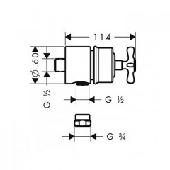 Axor Montreux Fixfit Stop шланговое подсоединение, цвет: полированное золото