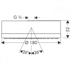 Axor Citterio Верхний душ 180 мм, без держателя, цвет: хром