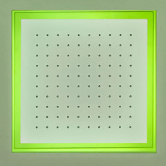 ANTONIO LUPI METEO Верхний душ 350x350x110 мм., встраиваемый в потолок, с подсветкой, пультом и трансформатором, рама белая, лейка белая