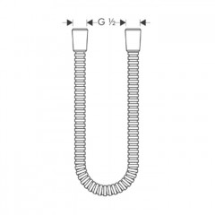 Axor Шланг для ручного душа, металлический 1,60 м, цвет: хром