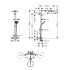 Hansgrohe Raindance Душевая стойка с термостатом 1jet (верхний душ 240мм, ручной душ с держателем), цвет: золото