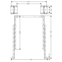 Axor Монтажные скобы для монтажа на плитку, цвет: хром