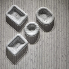 Antonio Lupi Gessati Раковина накладная, прямоугольная, 45х60см, без отв, без перелива, с д/клапаном (хром), мат-л: нат.камень, цвет: Marmo Carrara