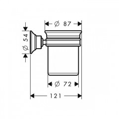 Axor Montreux Стаканчик для зубных щеток, подвесной, цвет: шлиф.никель