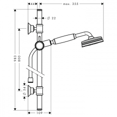 Axor Montreux Душевой набор, цвет: хром