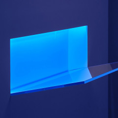 ANTONIO LUPI BATTIGIA Раковина встраиваемая в стену 1260х515х607мм, с подсветкой, смеситель, донный клапан, сифон, Corian, стекло прозрачн, цвет белый