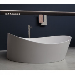 ANTONIO LUPI DUNE Ванна отдельностоящая 1720х1680х645 мм., с нажимным донным клапаном, сифоном и гибким шлангом, Cristalplant, цвет белый