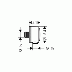 Axor Montreux Fixfit шланговое подсоединение, цвет: полированное золото