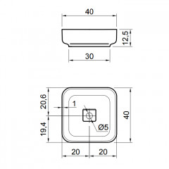 Antonio Lupi Bolo Раковина накладная 40х40см, без отв. под смес, без перелива, с д/клапаном (хром), мат-л: Flumood, цвет: белый